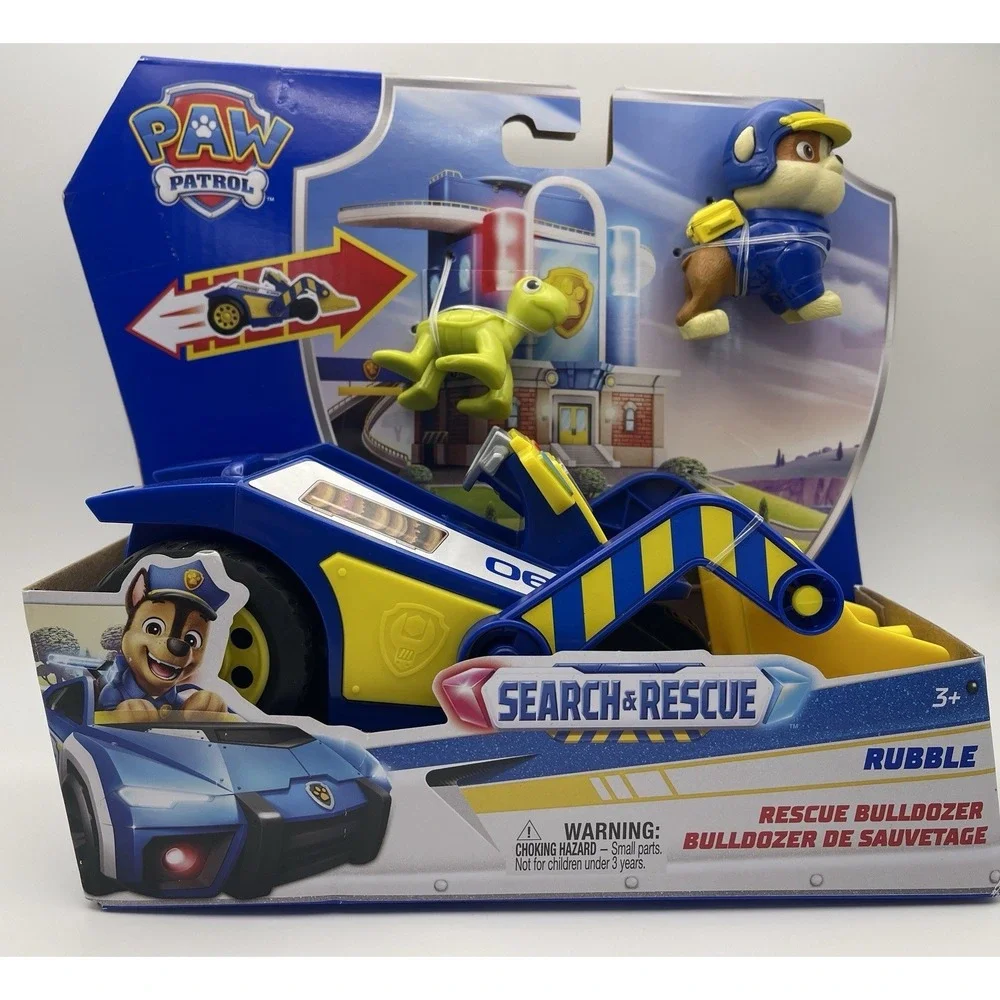 Paw Patrol Rubble's Bulldozer Vehicle & Rubble Figure Set Spin Master Toy NEW